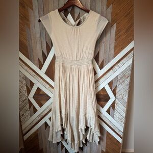 Joy Folie Beige Short Sleeve Midi Dress Girls